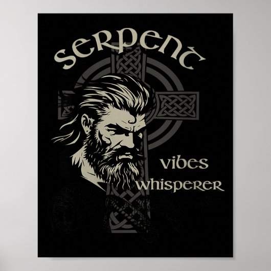 Poster Womens Serpent Vibes Whisperer Nordic Mystic Beard (Devant)