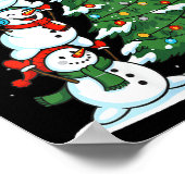 Poster Womens Snowman Candy Cane Christmas Tree Winter Fu (Coin)