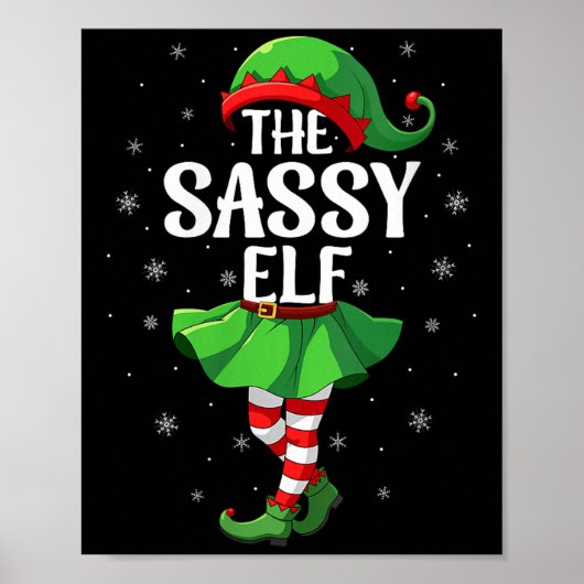 Poster Womens Sy Elf Christmas Girls Women Elf Squad Xmas (Devant)