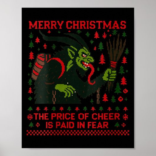 Poster Womens The Price Of Cheer Is Paid In Fear Christma (Devant)