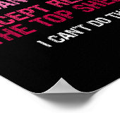 Poster Womens There's Nothing I Can't Do Except Reach The (Coin)