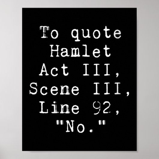 Poster Womens To Quote Hamlet Funny Literary Tee For Wome (Devant)