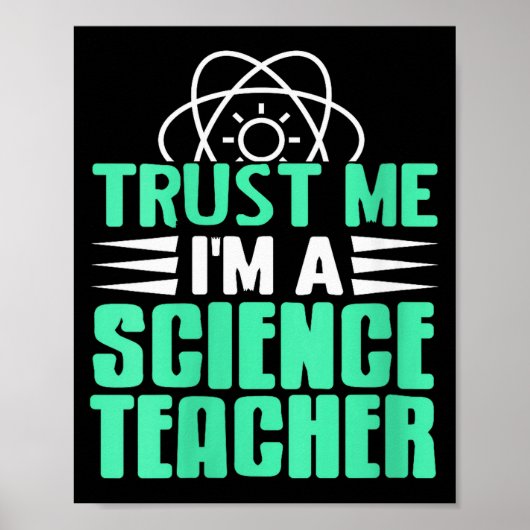 Poster Womens Trust Me I’m Science Teacher With Stem Supe (Devant)