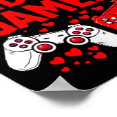 Poster Women's V Is For Video Games Funny Valentines Game (Coin)