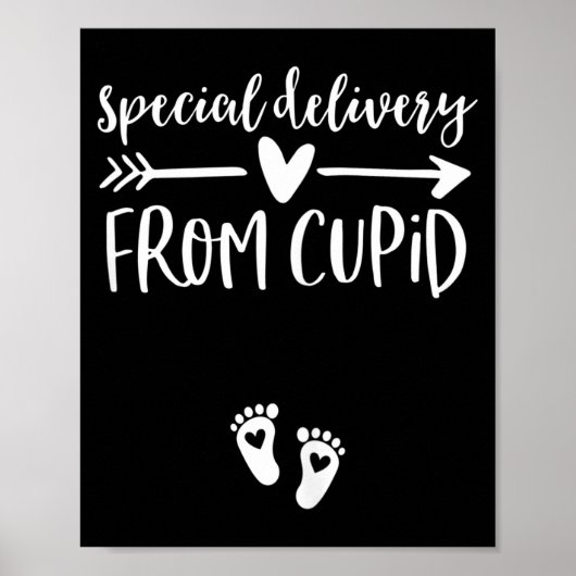 Poster Womens Valentines Day Couples Pregnancy Announceme (Devant)