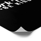 Poster Womens Work Hard Be Kind Motivational V-neck  (Coin)