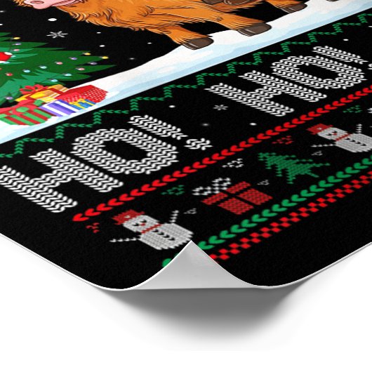 Poster Womens Xmas Tree Lighting Santa Riding Highland Co (Coin)