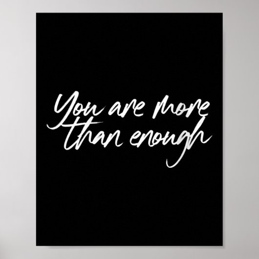 Poster Womens You Are More Than Enough Motivational Quote (Devant)