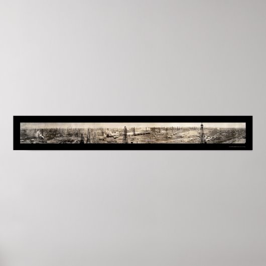 Poster Wonder Oil Field Texas Photo 1919 (Devant)