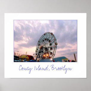 Poster 'Wonder Wheel at Twilight'
