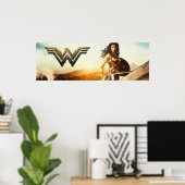 Poster Wonder Woman Au coucher Du Soleil (Bureau à domicile)