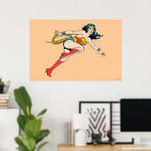 Poster Wonder Woman bondit à droite (Bureau à domicile)