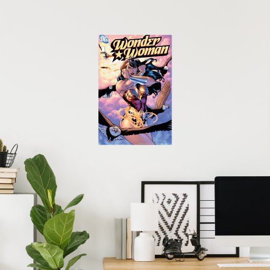 Poster Wonder Woman Couverture comique #1 (Bureau à domicile)