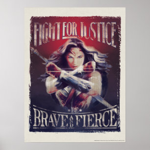 Poster Wonder Woman Lutte Pour La Justice