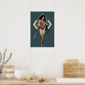 Poster Wonder Woman With Sword Comic Art (Cuisine)