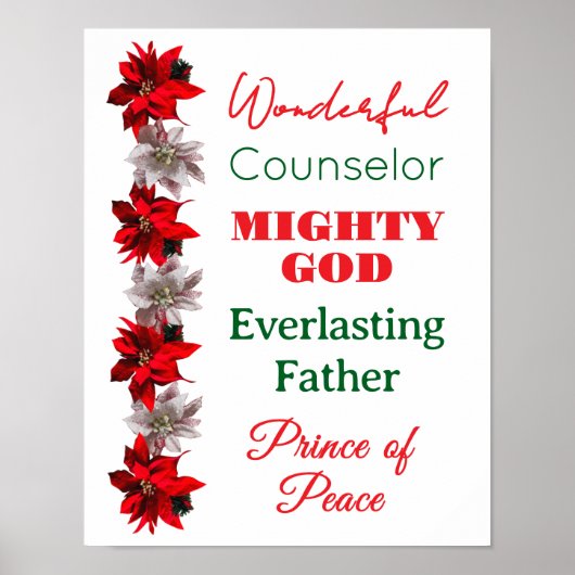 Poster Wonderful Counselor Names of Jesus Christmas (Devant)
