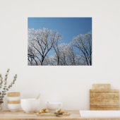 Poster Wonderland d'hiver avec arbres glacés (Cuisine)