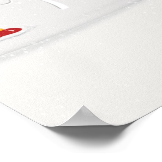 Poster Wonderland d'hiver en blanc (Coin)