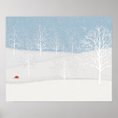 Poster Wonderland d'hiver en blanc (Devant)