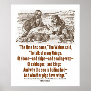 Poster Wonderland Time Est Venu À Regretter Le Verre