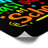 Poster Woo Hoo Joyeux Dernier jour de l'école enseignant  (Coin)