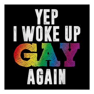 Poster Woo Up Gay - Fierté Rainbow Queer Gay CSD Party LG