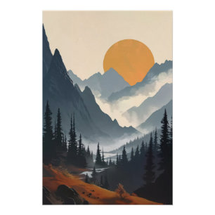 Poster Wood, Moon et Mood