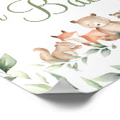 Poster Woodland Animals Livres verts pour Baby Tabletop (Coin)