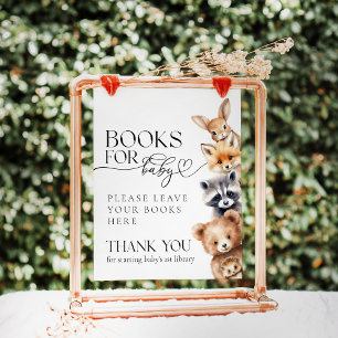 Poster Woodland Animaux Baby showers modernes Livres