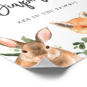 Poster Woodland Baby shower Devine Combien de Diapers Pos (Coin)