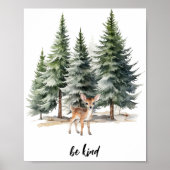 Poster Woodland Be kind Nursery (Devant)