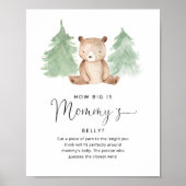 Poster Woodland bear quelle taille est le jeu du ventre d (Devant)