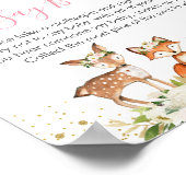 Poster Woodland Blush Floral Ne pas dire Baby Game (Coin)