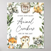Poster Woodland Devine Combien De Crackers Animaux (Devant)