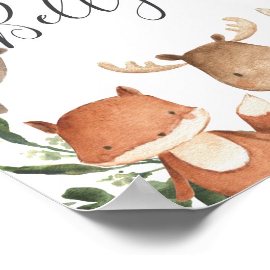 Poster Woodland Devinez à quel point le ventre de maman e (Coin)