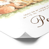 Poster Woodland Forest bébé nom signe pépinière art (Coin)