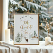 Poster Woodland Se réchauffer à la barre de chocolat chau