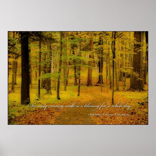 Poster Woodland Trail & Henry David Thoreau citation (Devant)