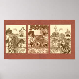 Poster Woodland Triptyque