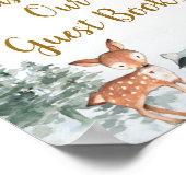Poster Woodland Winter Animal S'il vous plaît signer notr (Coin)