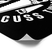 Poster Woodworker Funny Woodworking Quote Measure Once Cu (Coin)