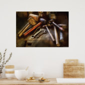 Poster Woodworker - Une collection de marteaux (Cuisine)
