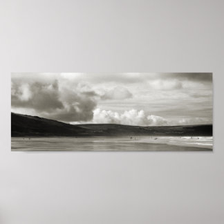 Poster Woolacombe beach, Devon, Royaume-Uni