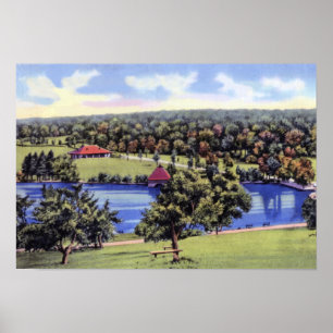 Poster Worcester Massachusetts Green Hill Park