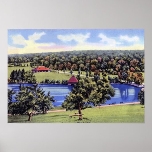 Poster Worcester Massachusetts Green Hill Park (Devant)
