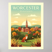 Poster Worcester Massachusetts vintage (Devant)