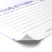 Poster Words of Wisdom Advice Twin Girl Shower Card (Coin)