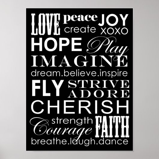 Poster Words To Live By (Devant)