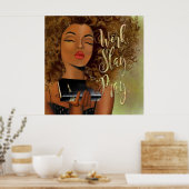 Poster WORK. ESCLAY. PRIE ! Affirmation (Cuisine)