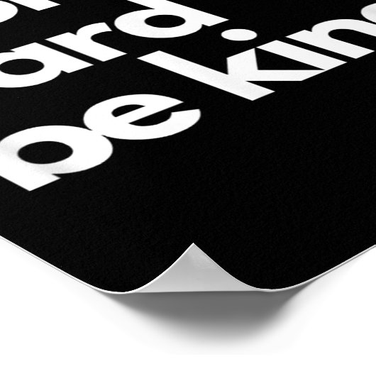 Poster Work Hard Be Kind Insrational Motivational Workout (Coin)